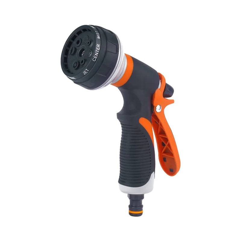 Functional Garden Hose Nozzle Garden Watering Car Wash Adjustable Glue Spray Water Gun TPR Drop Corrosion Resistant