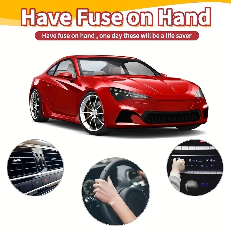 300pcs Car Blade Fuse Assortment Kit Auto Truck Automotive Medium Small Fuse Mixed Motorcycle Circuit Fuse With Box