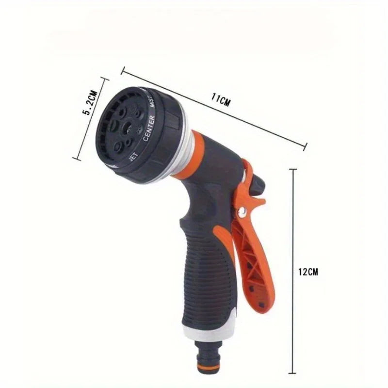 Functional Garden Hose Nozzle Garden Watering Car Wash Adjustable Glue Spray Water Gun TPR Drop Corrosion Resistant