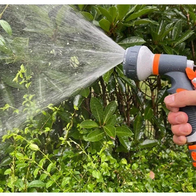 Functional Garden Hose Nozzle Garden Watering Car Wash Adjustable Glue Spray Water Gun TPR Drop Corrosion Resistant