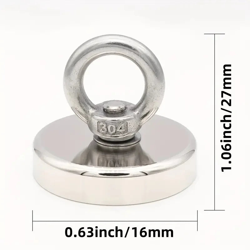 Super Strong Neodymium Fishing Magnet Hooks N52 Heavy Duty Magnet with Countersunk Hole Eyebolt Salvage Searcher Magnets