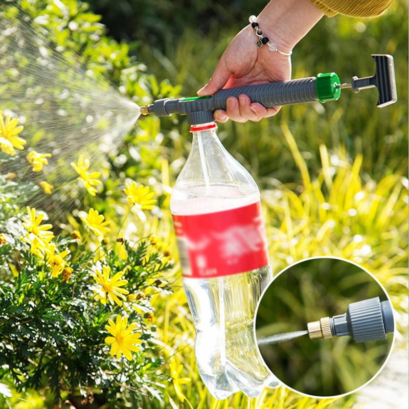 Watering Irrigation High Sprayer Water Pressure Flower Garden Gun Sprayer Head Juice Bottles Interface Plastic Trolley Spray